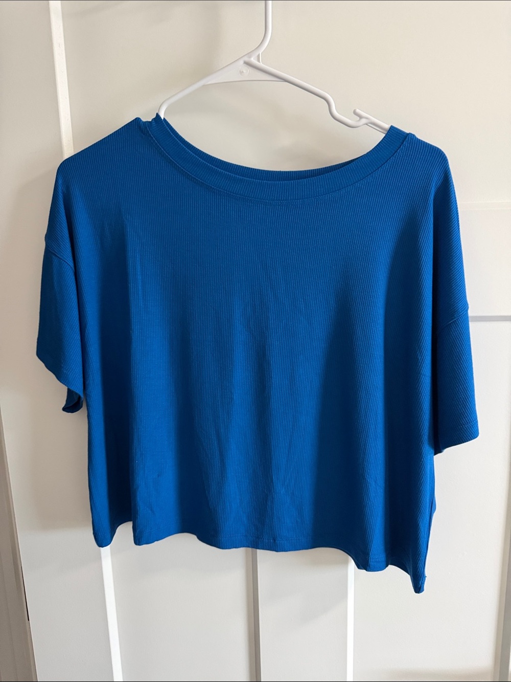 Zenana Outfitters Royal Blue Boxy Short Sleeve Top